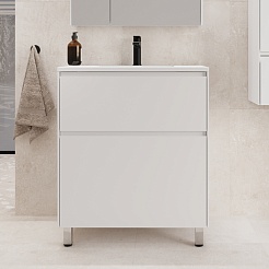 Style Line Тумба с раковиной Лима 70 Plus эмаль белая матовая – фотография-3